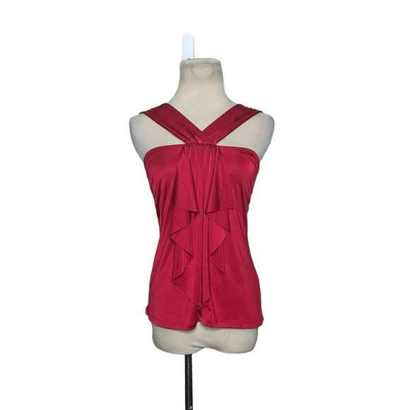 The Limited fuchsia sleeveless ruffled blouse size XS - Picture 1 of 12